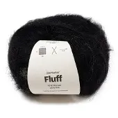 Adlibris Silkki-Mohair Fluff 25 gr Salt Liquorice black A781