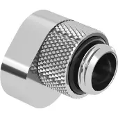 BARROW G1/4" jatko, Offset 15mm, uros/naaras, hopea