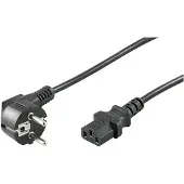 Microconnect Schuko kulma - C13 3 metriä - Virtajohto, Musta
