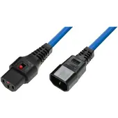 Microconnect IEC C13 - C14 -lukituskaapeli, 0,5 m, MC-C13C14LOCK-0.5MB