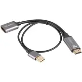 Lanberg HDMI to DisplayPort Adapterikaapeli 4K Musta - 0.2m