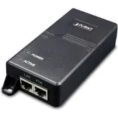 Planet POE-172, Gigabitti Ethernet, 10,100,1000 Mbit/s, IEEE 802.3, IEEE 802.3ab, IEEE 802.3af, IEEE 802.3at, IEEE 802.3u, Musta, 100 m, PoE, Teho