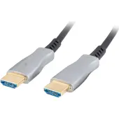 Lanberg CA-HDMI-20FB-0100-BK, 10 m, HDMI-tyyppi A (vakio), HDMI-tyyppi A (vakio), 18 Gbit/s, Äänen paluukanava (ARC), Musta, Hopea