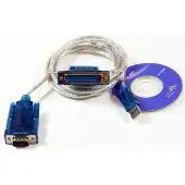 Microconnect USBADB25 - USB-A - DB-9 -sarjasovitinkaapeli, 1.8 m, Läpinäkyvä