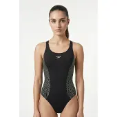 Speedo Placement Muscleback One Piece - Black - 42