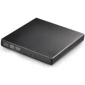 Microstorage MSE-DVDCDRW, ohut ulkoinen DVD-asema, USB 2.0, musta