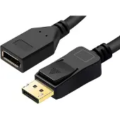 Microconnect DP-MFG-100 - DisplayPort-jatkokaapeli, musta