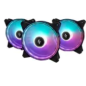 Chieftec Nova NF-3012-RGB -kotelotuuletinsarja, 3x 120 mm, Musta
