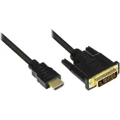 Alcasa electronik AV Adapter 1m HDMI/DVI-D Black