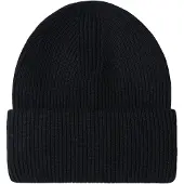 GOBI Cashmere Pipo 'Ribbed Chunky Beanie' musta