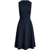 Ralph Lauren Ponte Sleeveless Dress - Navy - 42
