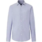 Hackett for man. HM3010750 blue bi-stretch tailored fit bengal stripe shirt (M), Casual, Cotton, Classic, Long sleeve