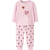 Name it Nmfnightset Cutie Heart Noos - Pink - 86-92