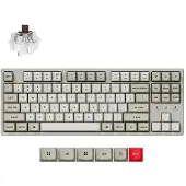 Keychron C1 Pro 8k Qmk mekaaninen näppäimistö, ruskeat kytkimet