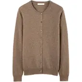 GOBI Cashmere Neuletakki 'Essential' tummabeige