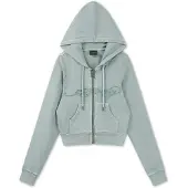 Ed Hardy Tattoo Full Zip Crop Hoodie, vihreä