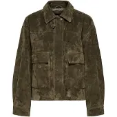 ONLY Onlkaia Real Suede Jacktet Otw - Khaki green - M