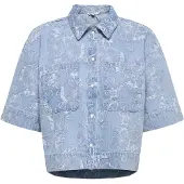 ONLY Pusero 'ONLCleo-Aude' sininen denim / valkoinen