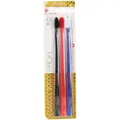 Swissdent Profi Colours hammasharjat soft – medium black, red, blue 3 kpl