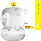 Baseus Bowie E19 True Wireless -kuulokkeet ENC:llä, 33 tuntia soittoaikaa - Valkoinen väri