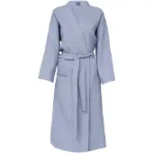 Hoie Vega Waffle Bath Robe - Blue - L/XL