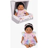 Tiny Treasures Nukke M. Musta Kiharat hiukset - Rusetti/Rainbow - - OneSize - Nuket