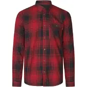 Seeland Men's Glen Flannel Shirt Red Check Pitkähihaiset kauluspaidat XXL