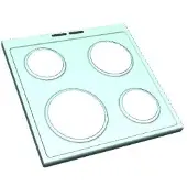 Electrolux lieden taso,valkoinen,596x600mm 140167433014
