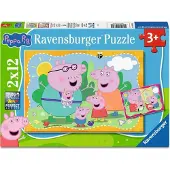 Ravensburger Pipsa Possu Palapeli Happy Families 2x12 Palaa
