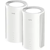 Cudy M11000 -mesh WiFi -järjestelmä, Wi-Fi 7, BE11000, Tri-band, 2 kpl, 2,5G WAN -portilla, valkoinen