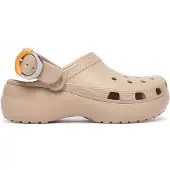 Crocs Cls Platform Dipped Buckle Clg - Beige - 38/39