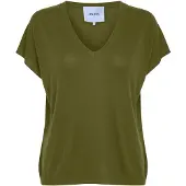 Minus Mspeyton Batsleeve Knit T-Shirt - Khaki green - L
