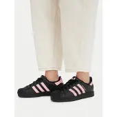 Adidas Originals Tennarit 'Superstar II' roosa / musta
