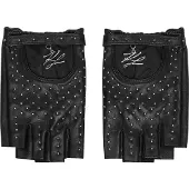 Karl Lagerfeld Kynsikkäät ' K/Autograph Fingerlose Handschuhe mit Nieten ' musta