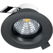 Eglo SALICETO UPOTETTU Ø88 450LM 4000K HIMMENNETTÄVÄ MUSTA
