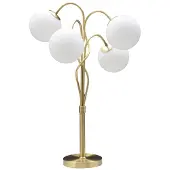 Mauro Ferretti Pöytävalaisin Design 4 Palloa "Glamy" 74cm Valkoinen &amp; Kulta
