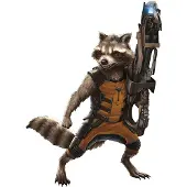 RoomMates Wallstickers - Guardians Of The Galaxy Raccoon - Grey - ONE SIZE