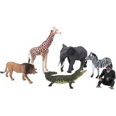 MOJO Wildlife Wild Animal Safari Playset 6pcs - 380026