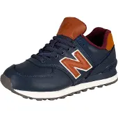 New Balance for man. ML574V2 574 navy blue sneakers (40), Flat, Laces, Casual