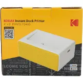 Kodak PD460 – Postikorttikokoinen valokuvapainin 10x15 cm Bluetooth &amp; Docking - 10 valokuvaa mukana - Valkoinen &amp; Keltainen