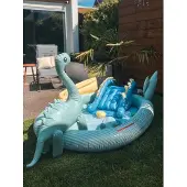 Swim Essentials Lastenallas Liukumäellä Dino Adventure Blue One Size Sininen One Size Pojat, Tytöt