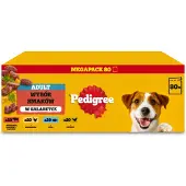 Pedigree Adult Selection of Flavours in Jelly, Koiran märkäruoka, 80 x 100 g