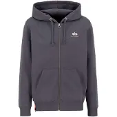 Alpha industries Collegepaita 'Basic Zip' tummanharmaa