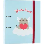 Pusheen - A4-kansio Purrfect Love -mallistosta (2 rengasta, kuminauha)