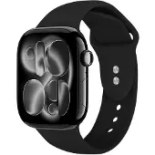 Crong Liquid - Apple Watch -ranneke 44/45/46/49 mm (musta)