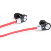 Media-Tech MAGICSOUND DS-2 - Punaiset korvakuulokkeet mikrofonilla, yhteensopivat useimpien puhelinten, tablettien, mediasoittimien kanssa