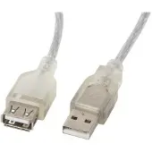 Lanberg AM-AF USB 2.0 jatkokaapeli 5m ferriittiläpinäkyvä