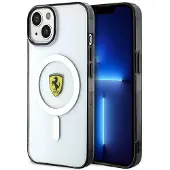 Ferrari iPhone 14 Plus Outline MagSafe -kotelo, läpinäkyvä