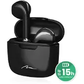 Media-Tech R-PHONES TWS - mini korvakuulokkeet Bluetooth 5.3 TWS-teknologialla, mukana virtapankki/laturi akulla, musta