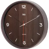 Teesa Analoginen seinäkello klassinen kvartsikello 30 cm tummanruskea